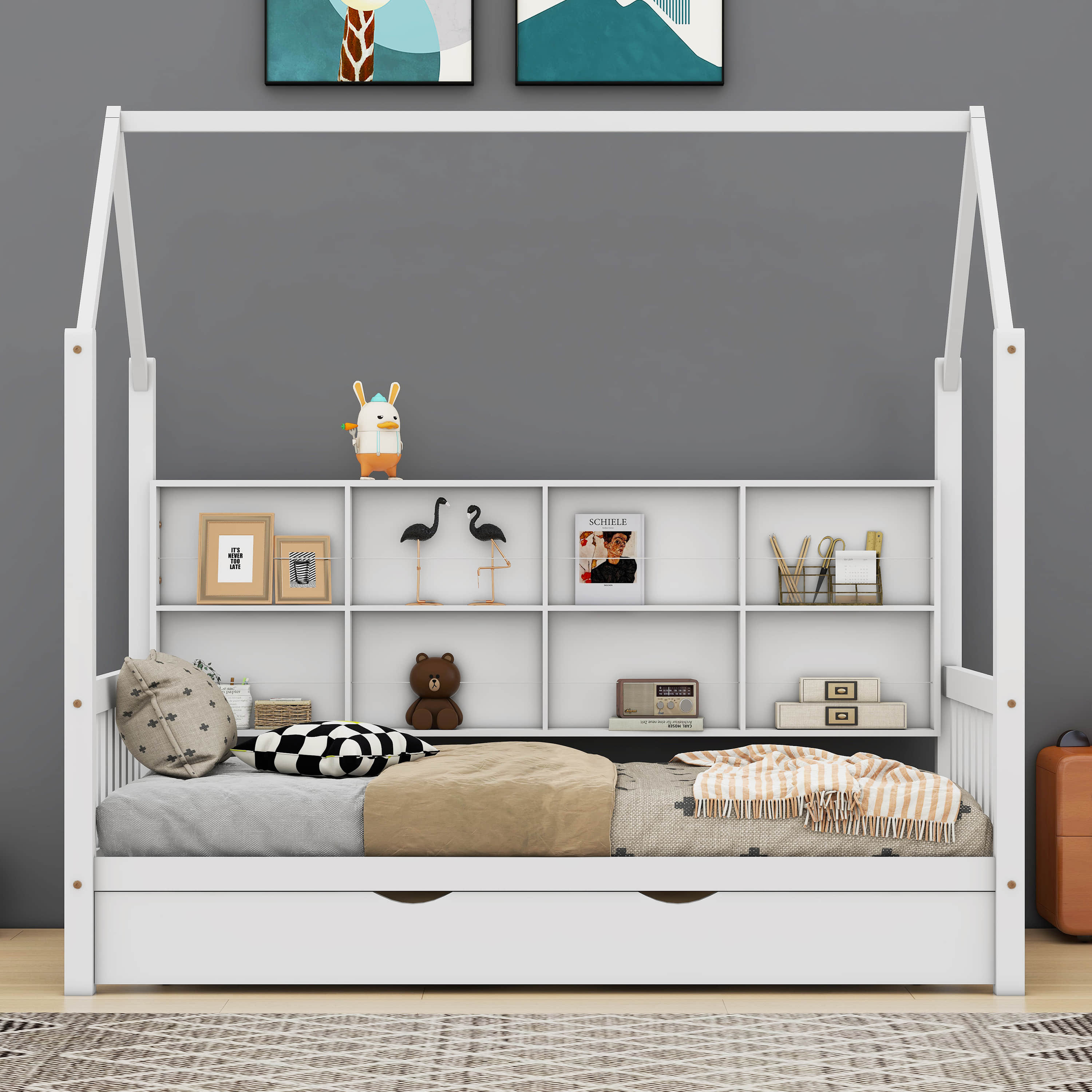House trundle bed hotsell
